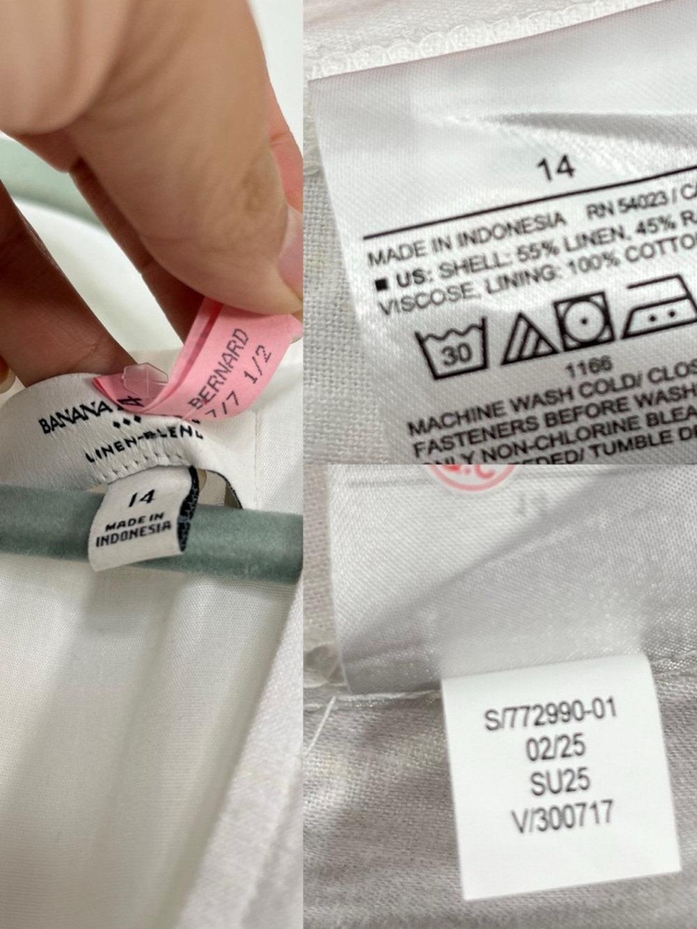 Banana Republic Factory linen blend Seamed Midi Dress size 14 - Picture 9 of 9